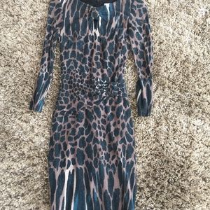 Cache Animal print Small Dress, form fitted, fully lined